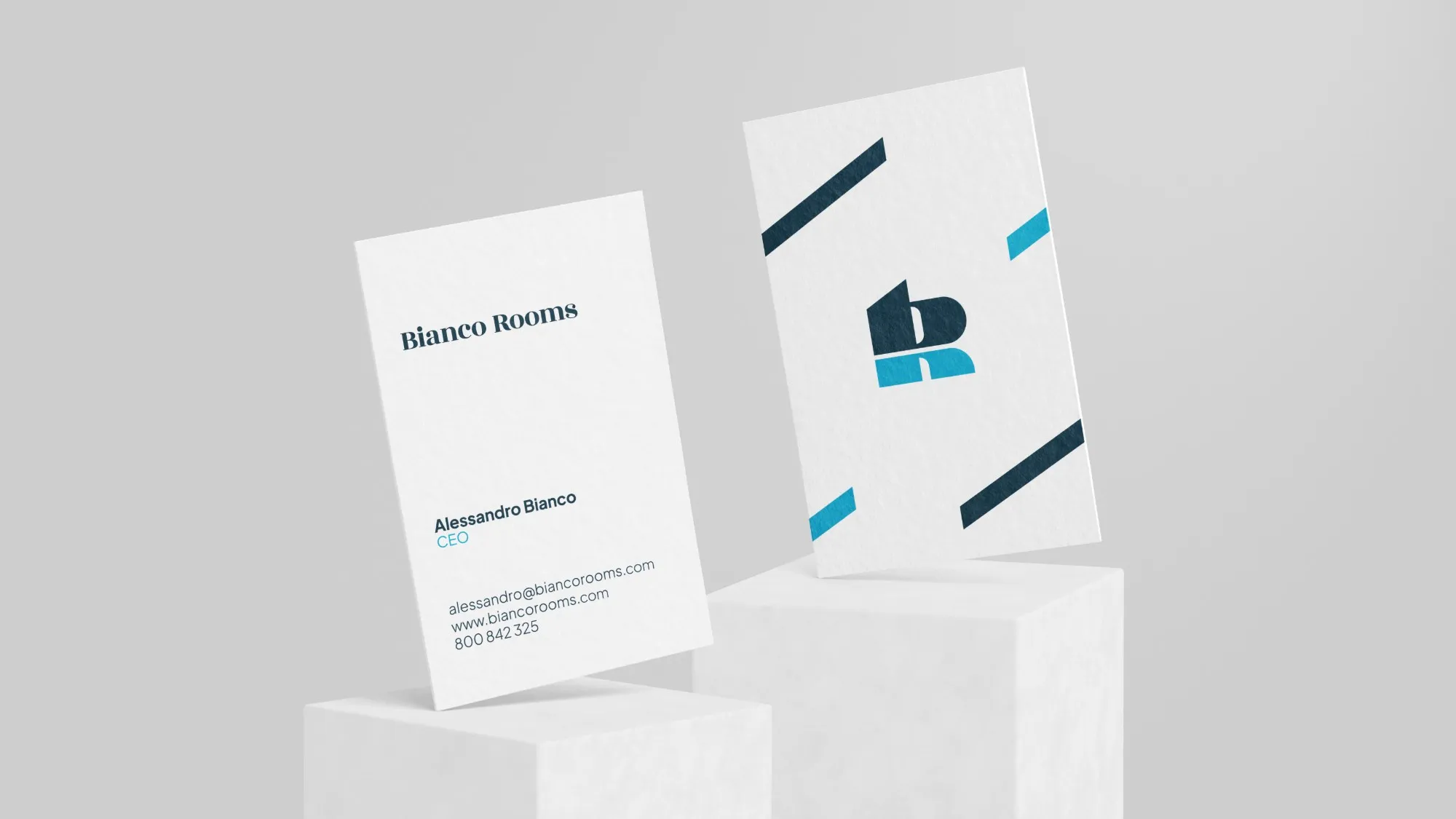 Bianco Rooms, applicazione dell'identità